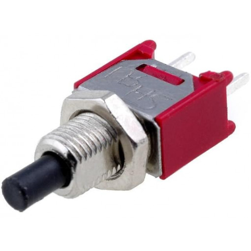 ; Switch: push-button; Pos: 2; SPST-NO; 1A/120VAC; 1A/28VDC; OFF-(ON); SALECOM ELECTRONICS