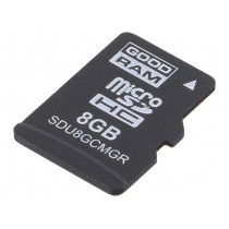 SDU8GCMGRB; Memory card; industrial; MLC,SD Micro; 8GB; Class 10; 0÷70°C; GOODRAM INDUSTRIAL SDU8GCMGRB; Memory card; industrial; MLC,SD Micro; 8GB; Class 10; 0÷70°C; GOODRAM INDUSTRIAL