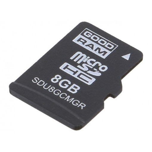 SDU8GCMGRB; Memory card; industrial; MLC,SD Micro; 8GB; Class 10; 0÷70°C; GOODRAM INDUSTRIAL SDU8GCMGRB; Memory card; industrial; MLC,SD Micro; 8GB; Class 10; 0÷70°C; GOODRAM INDUSTRIAL