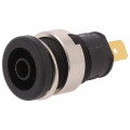 SEB 2610 F4.8 SW; Socket; 4mm banana; 25A; 1kVDC; black; gold-plated; screw; 32mm; HIRSCHMANN T&M