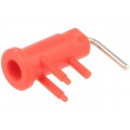 SEB 3402 NI/10/RT; Socket; 2mm banana; 10A; 600V; 19.5mm; red; Mounting: soldered; 7mΩ; SCHÜTZINGER