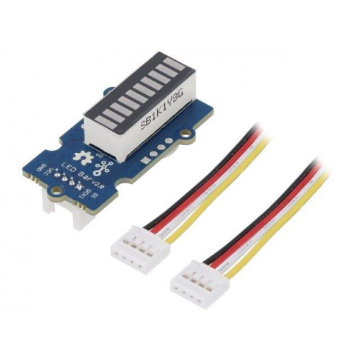 GROVE LED BAR V2.0; Module: LED; LED strap; Grove; 3.3÷5VDC; MY9221; 89x140x12mm; SEEED STUDIO GROVE LED BAR V2.0; Module: LED; LED strap; Grove; 3.3÷5VDC; MY9221; 89x140x12mm; SEEED STUDIO
