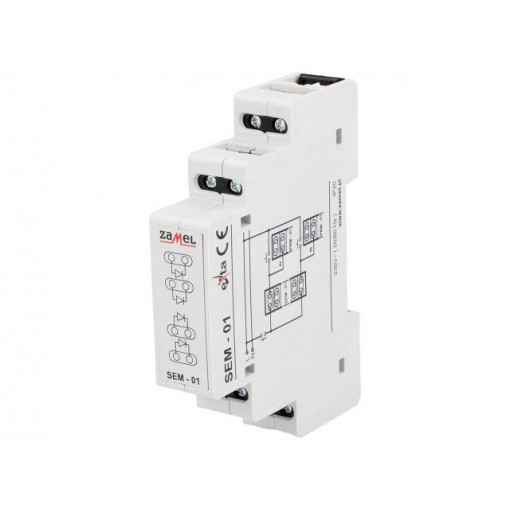 SEM-01; Converter: signal separator; DIN; IP20; 90x17.5x66mm; -20÷45°C; ZAMEL