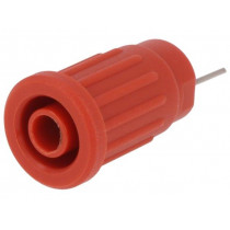 SEPB 7089 NI/RT; Socket; 4mm banana; 24A; 1kV; red; push-in; 33mm; -25÷80°C; 5mΩ; SCHÜTZINGER