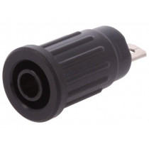 SEPB 7089 NI/SW; Socket; 4mm banana; 24A; 1kV; black; push-in; 33mm; -25÷80°C; 5mΩ; SCHÜTZINGER