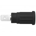 SEPB 7090 NI/SW; Socket; 4mm banana; 24A; 1kV; black; push-in; 34mm; -25÷80°C; 5mΩ; SCHÜTZINGER