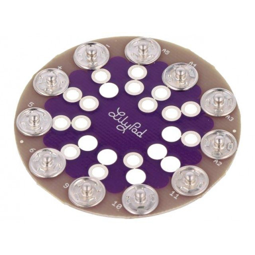 DEV-10940; Module: adapter; prototype board; LilyPad; metalic holes,snap; SPARKFUN ELECTRONICS INC.