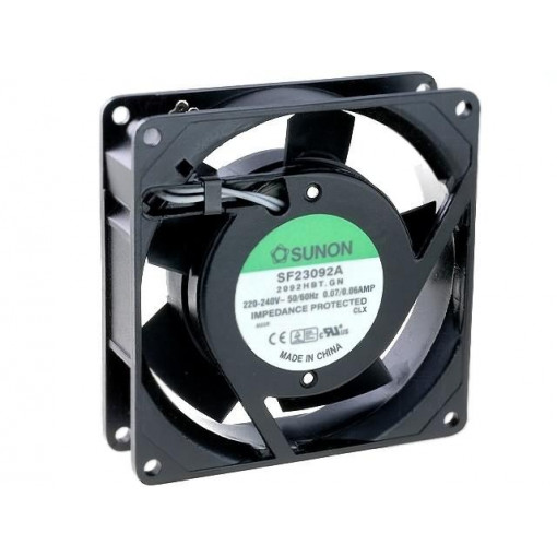 SF23092A2092HBT.GN; Fan: AC; axial; 230VAC; 92x92x25mm; 51(±7%)m3/h; 37dBA; 2350rpm; SUNON