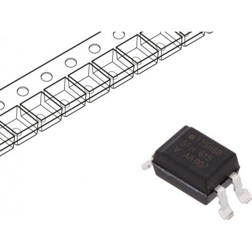 SFH615AA-X007; Optocoupler; SMD; Channels: 1; Out: transistor; Uinsul: 5.3kV; VISHAY