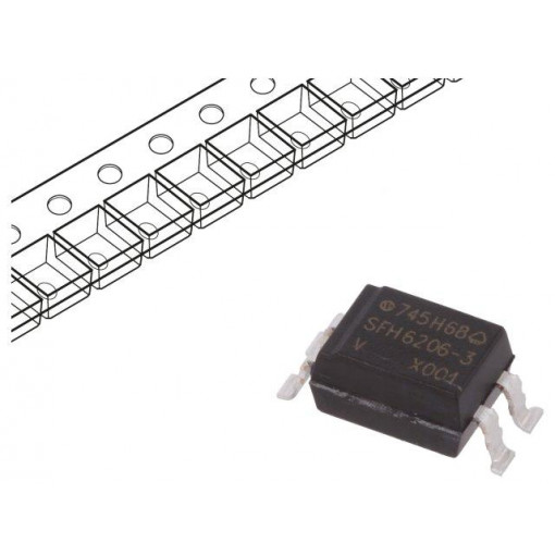 SFH6206-3X001T; Optocoupler; SMD; Channels: 1; Out: transistor; Uinsul: 5.3kV; VISHAY