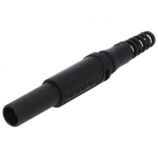 SFK 30 S NI/OK/SW; Plug; 4mm banana; 32A; 1kVDC; black; insulated; Overall len: 44.7mm; SCHÜTZINGER