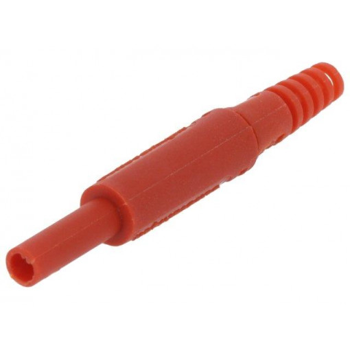 SFK 7997 C NI/OK/0.5/RT; Plug; 2mm banana; 10A; 1kVDC; red; Plating: nickel plated; -25÷80°C; SCHÜTZINGER