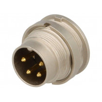 SGV 40; Connector: M16; socket; male; soldering; PIN: 4; 5A; 250V; IP40; LUMBERG