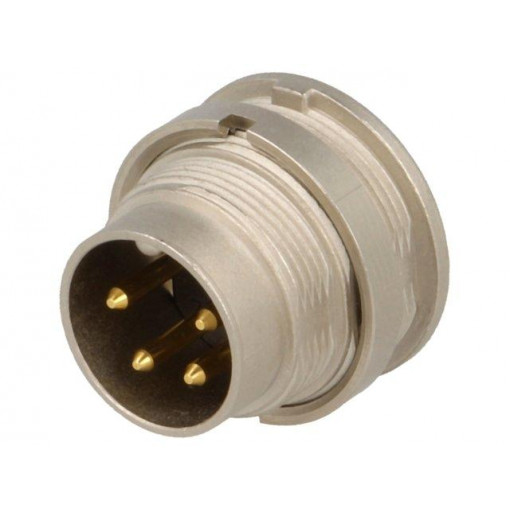 SGV 40; Connector: M16; socket; male; soldering; PIN: 4; 5A; 250V; IP40; LUMBERG