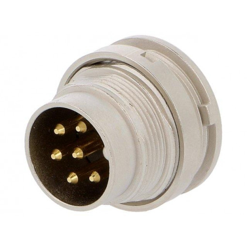 SGV 60; Connector: M16; socket; male; soldering; PIN: 6; 5A; 250V; IP40; LUMBERG
