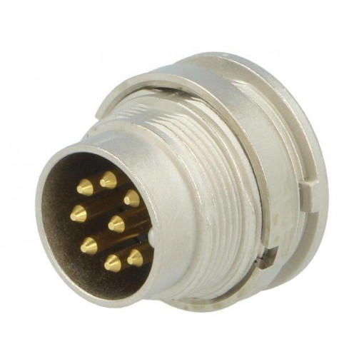SGV 81; Connector: M16; socket; male; soldering; PIN: 8; 5A; 60V; IP40; LUMBERG