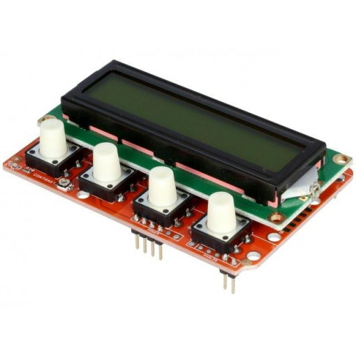SHIELD-LCD16X2; Expansion board; LCD display; I2C,UART; ICSP,UEXT,pin strips; OLIMEX