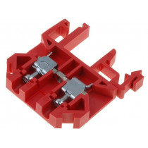 ZSG1-2.5C 12201311; Splice terminal: rail; 0.5÷4mm2; ways: 1; terminals: 2; red; 500V; SIMET