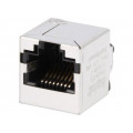 SI-46001-F; Socket; RJ45; PIN: 8; shielded,with LED; Layout: 8p8c; THT; straight; BEL FUSE