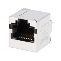 SI-46001-F; Socket; RJ45; PIN: 8; shielded,with LED; Layout: 8p8c; THT; straight; BEL FUSE