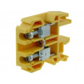 ZSG1-10.0Z 12501314; Splice terminal: rail; 1.5÷10mm2; ways: 1; terminals: 2; yellow; SIMET ZSG1-10.0Z 12501314; Splice terminal: rail; 1.5÷10mm2; ways: 1; terminals: 2; yellow; SIMET