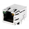 SI-52008-F; Socket; RJ45; PIN: 8; shielded,with LED; Layout: 8p8c; THT; angled; BEL FUSE
