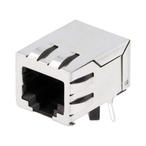 SI-60002-F; Socket; RJ45; PIN: 8; shielded,with isolation transformer; THT; BEL FUSE