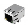 SI-60062-F; Socket; RJ45; PIN: 8; shielded,with LED; Layout: 8p8c; THT; angled; BEL FUSE