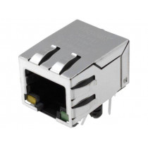 SI-60062-F; Socket; RJ45; PIN: 8; shielded,with LED; Layout: 8p8c; THT; angled; BEL FUSE