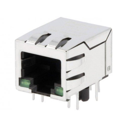 SI-60118-F; Socket; RJ45; PIN: 8; shielded,with LED; Layout: 8p8c; THT; angled; BEL FUSE