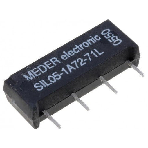 SIL05-1A72-71L; Relay: reed; SPST-NO; Ucoil: 5VDC; 1.25A; max.200VDC; max.200VAC; MEDER