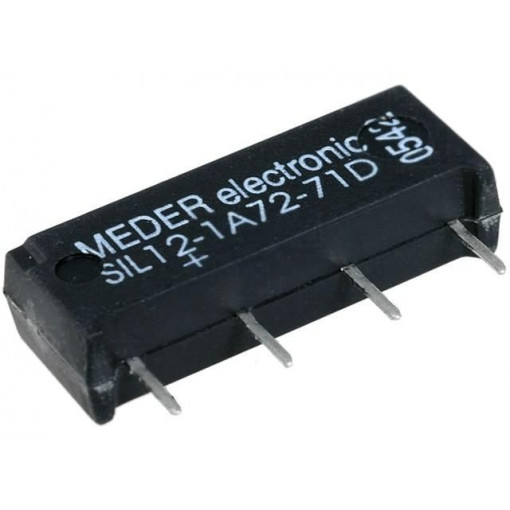 SIL12-1A72-71D; Relay: reed; SPST-NO; Ucoil: 12VDC; 1.25A; max.200VDC; max.200VAC; MEDER