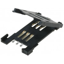 115B-AAA0-R01; Connector: for cards; SIM; with hinged holder; SMT; gold-plated; ATTEND 115B-AAA0-R01; Connector: for cards; SIM; with hinged holder; SMT; gold-plated; ATTEND