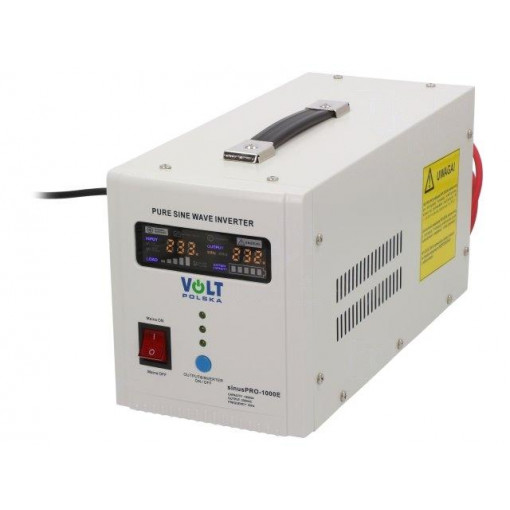 SINUSPRO-1000E; Converter: dc/ac; 700W; Uout: 230VAC; Out: mains 230V; 0÷40°C; 12V; VOLT POLSKA
