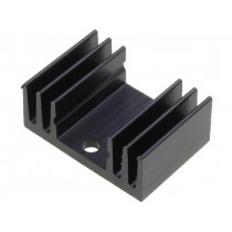 SK 09 20 SA TO 220; Heatsink: extruded; TO220; black; L: 20mm; W: 29mm; H: 11.5mm; 15K/W; FISCHER ELEKTRONIK