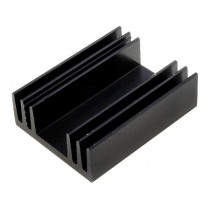 SK 09 37,5 SA TO 220; Heatsink: extruded; TO220; black; L: 37.5mm; W: 29mm; H: 11.5mm; 11K/W; FISCHER ELEKTRONIK
