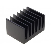 SK 100 50 SA; Heatsink: extruded; grilled; black; L: 50mm; W: 66mm; H: 40mm; 2.5K/W; FISCHER ELEKTRONIK