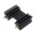 SK104-25STC; Heatsink: extruded; SOT32,TO220,TO3P; black; L: 25.4mm; 14K/W; FISCHER ELEKTRONIK