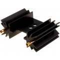 SK104-25STS; Heatsink: extruded; SOT32,TO220,TO3P; black; L: 25.4mm; 14K/W; FISCHER ELEKTRONIK