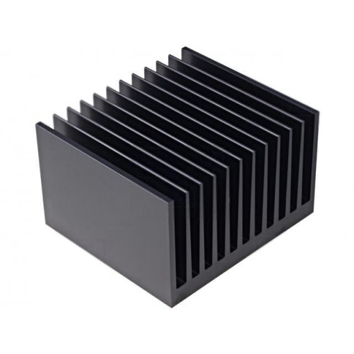 SK 121 100 SA; Heatsink: extruded; grilled; black; L: 100mm; W: 112mm; H: 67.5mm; FISCHER ELEKTRONIK