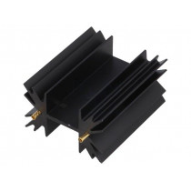 SK129-50STC; Heatsink: extruded; TO220; black; L: 50.8mm; 5.3K/W; anodized; FISCHER ELEKTRONIK