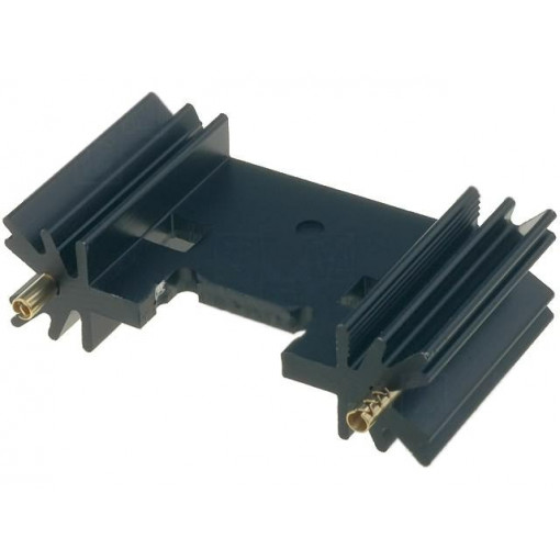 SK409/25,4/STC; Heatsink: extruded; TO220,TO3P; black; L: 25.4mm; W: 45mm; H: 12.7mm; FISCHER ELEKTRONIK