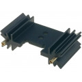 SK409/25,4/STS; Heatsink: extruded; TO220,TO3P; black; L: 25.4mm; W: 45mm; H: 12.7mm; FISCHER ELEKTRONIK