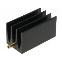 SK 437 30 STS; Heatsink: extruded; grilled; TO220; black; L: 30mm; W: 16mm; H: 16mm; FISCHER ELEKTRONIK
