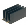 SK 437 30 STS 2; Heatsink: extruded; grilled; TO220; black; L: 30mm; W: 16mm; H: 16mm; FISCHER ELEKTRONIK