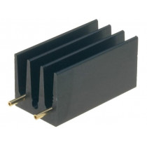 SK 437 30 STS 2; Heatsink: extruded; grilled; TO220; black; L: 30mm; W: 16mm; H: 16mm; FISCHER ELEKTRONIK