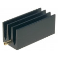 SK437/35/STS; Heatsink: extruded; grilled; TO220; black; L: 35mm; W: 16mm; H: 16mm; FISCHER ELEKTRONIK