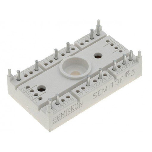 SK 45 UT 12; Module: thyristor; opposing x3; 1.2kV; 47A; T13; SEMITOP3; screw; SEMIKRON SK 45 UT 12; Module: thyristor; opposing x3; 1.2kV; 47A; T13; SEMITOP3; screw; SEMIKRON