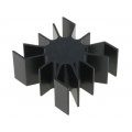 SK4625SA; Heatsink; LED; L: 51.5mm; W: 51mm; Ø: 26mm; H: 25mm; Colour: black; FISCHER ELEKTRONIK