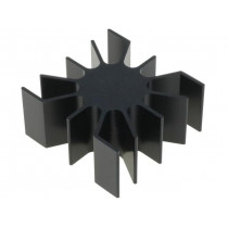 SK4625SA; Heatsink; LED; L: 51.5mm; W: 51mm; Ø: 26mm; H: 25mm; Colour: black; FISCHER ELEKTRONIK